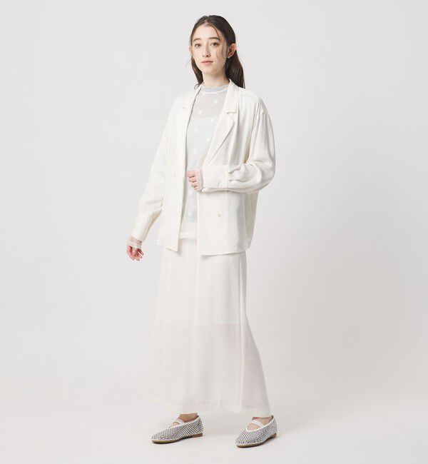 UNITED ARROWS「チュールフラワー カットソー ‐ウォッシャブル‐」|Tシャツ・カットソー|