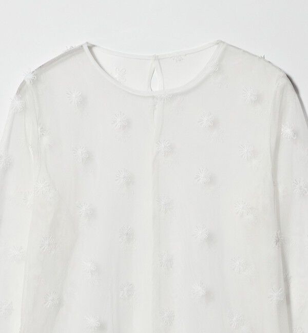 UNITED ARROWS「チュールフラワー カットソー ‐ウォッシャブル‐」|Tシャツ・カットソー|