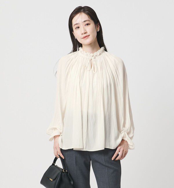 UNITED ARROWS「ボリュームギャザー ブラウス ‐ウォッシャブル‐」|シャツ・ブラウス|