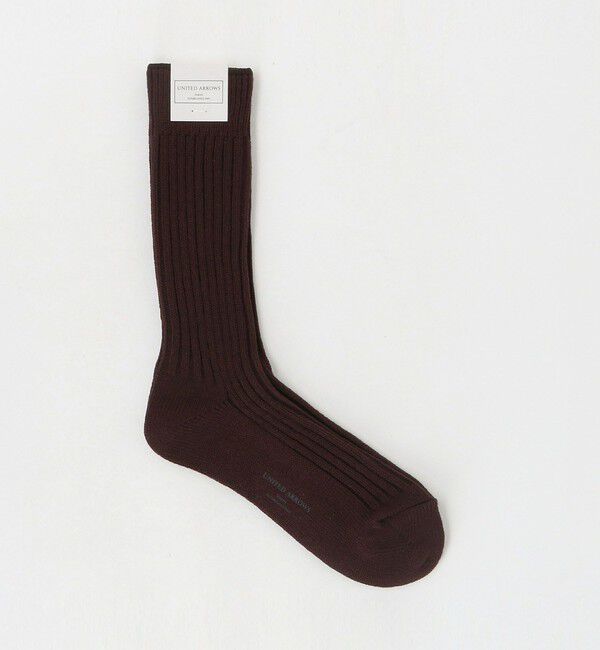 UNITED ARROWS「ボリューム リブソックス」|ソックス|DK.BROWN