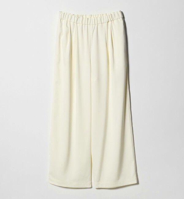 UNITED ARROWS「クリーン サテン ワイドパンツ ‐ウォッシャブル‐」|チノ|OFF WHITE