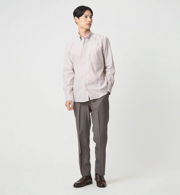 UNITED ARROWS green label relaxing「エブリット コットンオックス ストライプ スナップ ボタンダウン シャツ -イージーアイロン-」|シャツ・ブラウス|