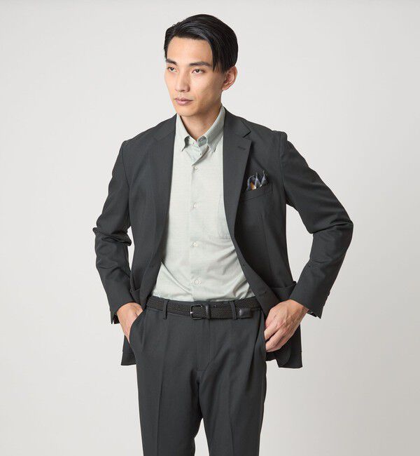 UNITED ARROWS green label relaxing「エブリット TC ジャージー スナップ ボタンダウン シャツ -イージーアイロン・吸水速乾・抗菌-」|シャツ・ブラウス|