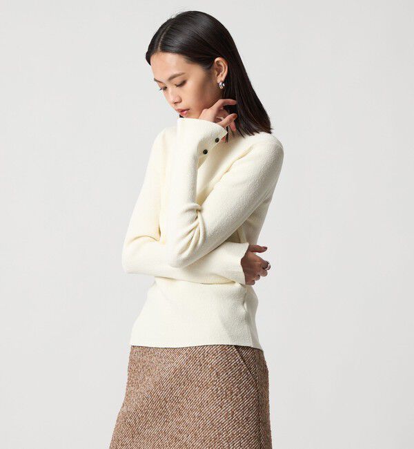 EMMEL REFINES「＜EMMEL REFINES＞EM HW ソデボタン タートルニット」|ニット・セーター|