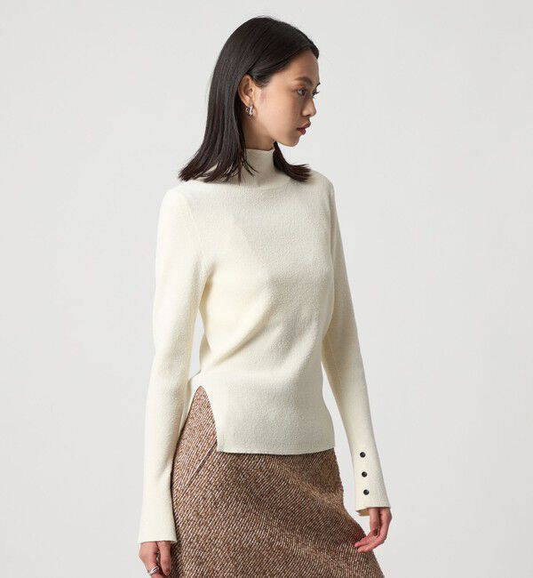 EMMEL REFINES「＜EMMEL REFINES＞EM HW ソデボタン タートルニット」|ニット・セーター|