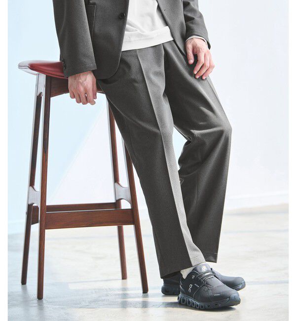 UNITED ARROWS green label relaxing「ポリエステル トリコット ワイド ユーティリティパンツ W2 イージーパンツ」|その他|DK.GRAY