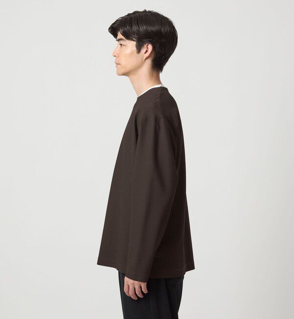 UNITED ARROWS green label relaxing「KIVANC ノーカラー 長袖 Tシャツ -ストレッチ-」|Tシャツ・カットソー|