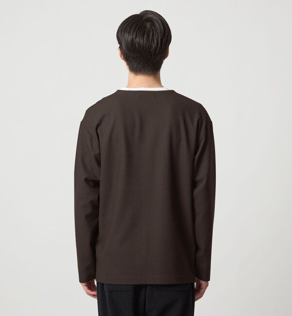 UNITED ARROWS green label relaxing「KIVANC ノーカラー 長袖 Tシャツ -ストレッチ-」|Tシャツ・カットソー|