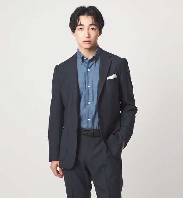 UNITED ARROWS green label relaxing「A+ ウールライク 2B スタンダード 2P ジャケット -ウォッシャブル・ストレッチ-」|テーラードジャケット|NAVY