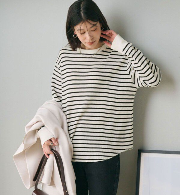 UNITED ARROWS green label relaxing「【WEB限定】＜at ease＞ワッフル ロングスリーブ カットソー」|Tシャツ・カットソー|