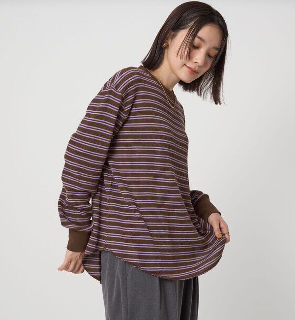 UNITED ARROWS green label relaxing「【WEB限定】＜at ease＞ワッフル ロングスリーブ カットソー」|Tシャツ・カットソー|