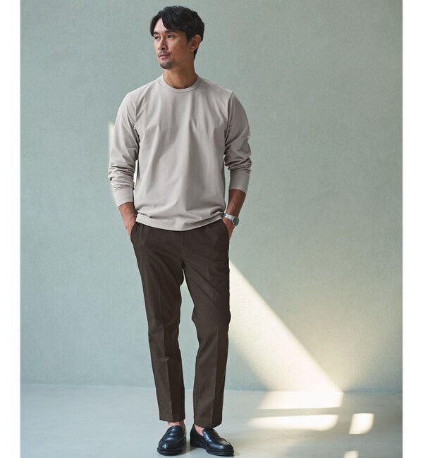 UNITED ARROWS green label relaxing「【WEB限定】JUST fit クリーン カノコ ジャケイン 長袖 Tシャツ -抗菌-」|Tシャツ・カットソー|