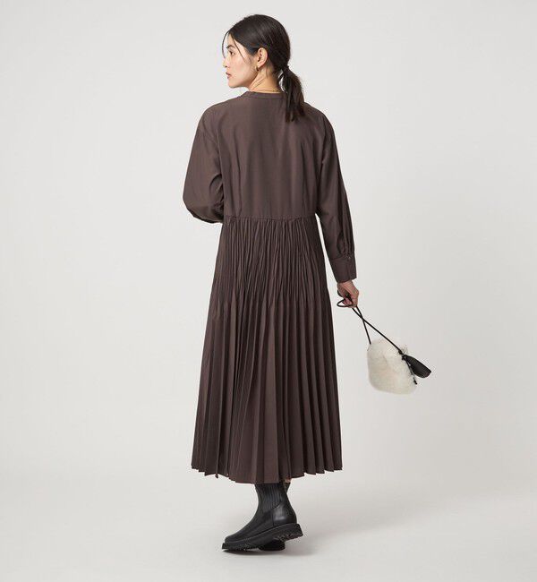 UNITED ARROWS green label relaxing「［size SHORTあり］ワッシャー プリーツ ロングスリーブ ワンピース」|ワンピース|