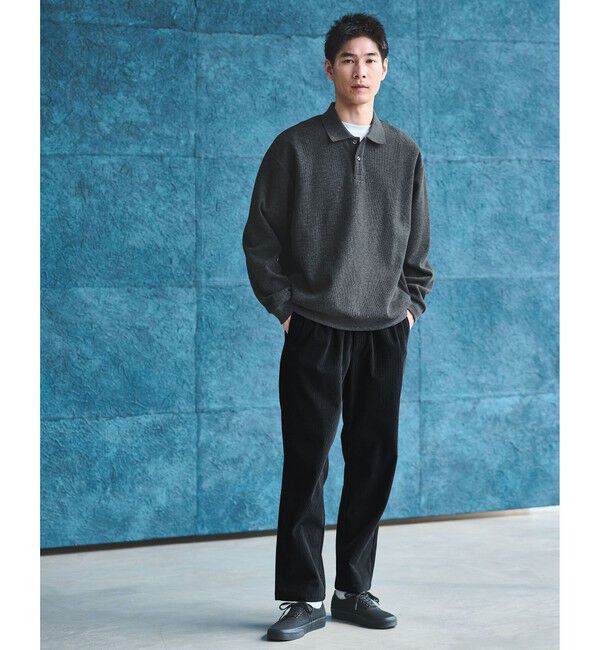 UNITED ARROWS green label relaxing「ワッフル 長袖 ポロシャツ カットソー」|ポロシャツ|