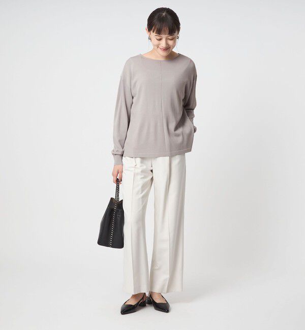 UNITED ARROWS green label relaxing「チャーム付き ドッキング ロングスリーブ プルオーバー ニット」|ニット・セーター|