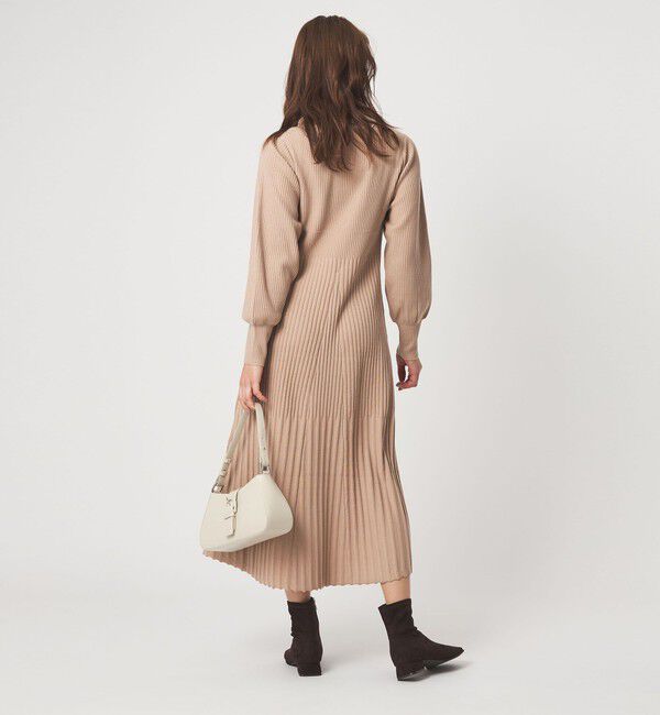 UNITED ARROWS green label relaxing「フィット＆フレア 襟付き ニット ワンピース」|ワンピース|