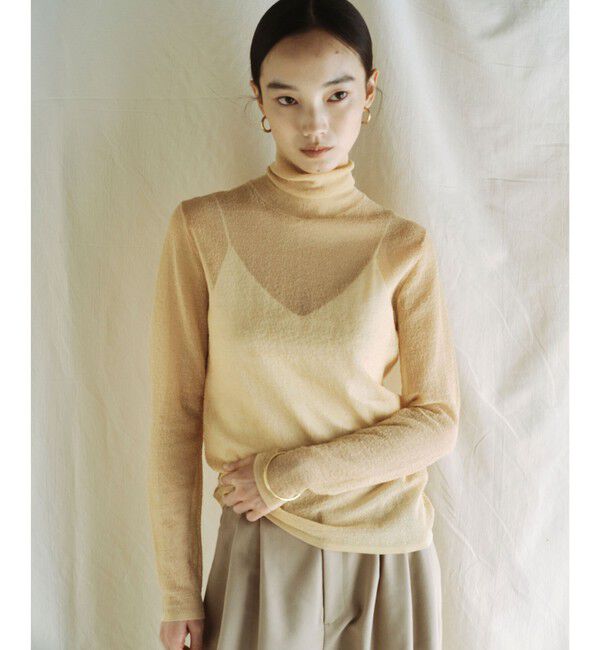 UNITED ARROWS green label relaxing「＜SEASONAL COLLECTION＞ハイゲージ シアー タートル プルオーバー ウォッシャブル」|ニット・セーター|