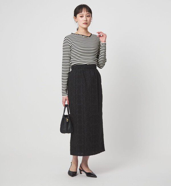 UNITED ARROWS green label relaxing「＜1_OF MINE＞リブ アシンメトリー ネック プルオーバー ニット」|ニット・セーター|