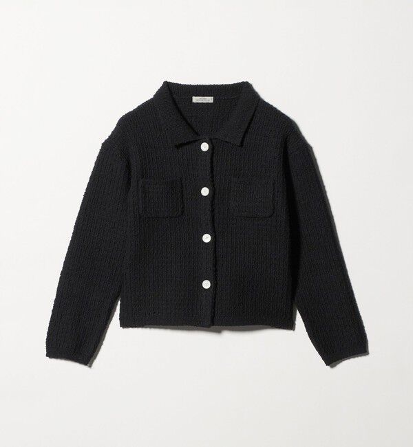 UNITED ARROWS green label relaxing「ブークレ ポロニット カーディガン ウォッシャブル」|カーディガン|BLACK