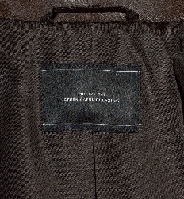 UNITED ARROWS green label relaxing「レザーライク ジップ ブルゾン」|ブルゾン・スタジャン|