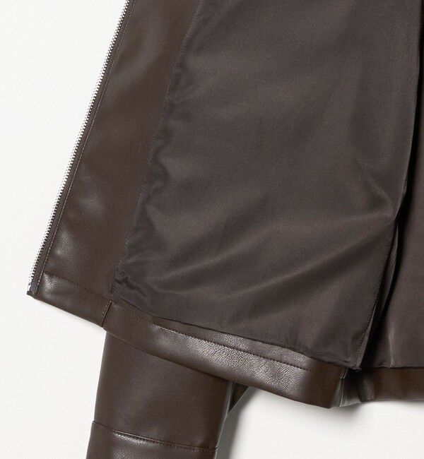 UNITED ARROWS green label relaxing「レザーライク ジップ ブルゾン」|ブルゾン・スタジャン|