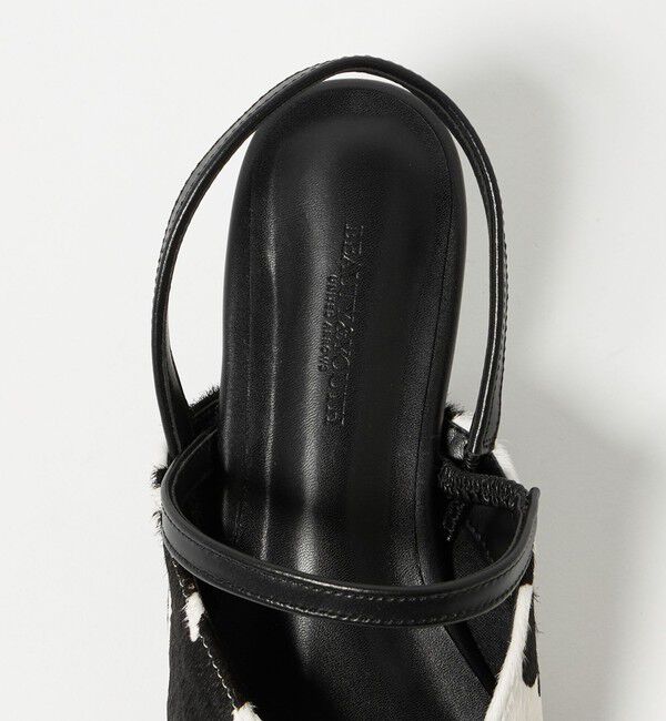 BEAUTY&YOUTH UNITED ARROWS「ヘアー&times;レザー コンビ フラットシューズ」|サンダル|