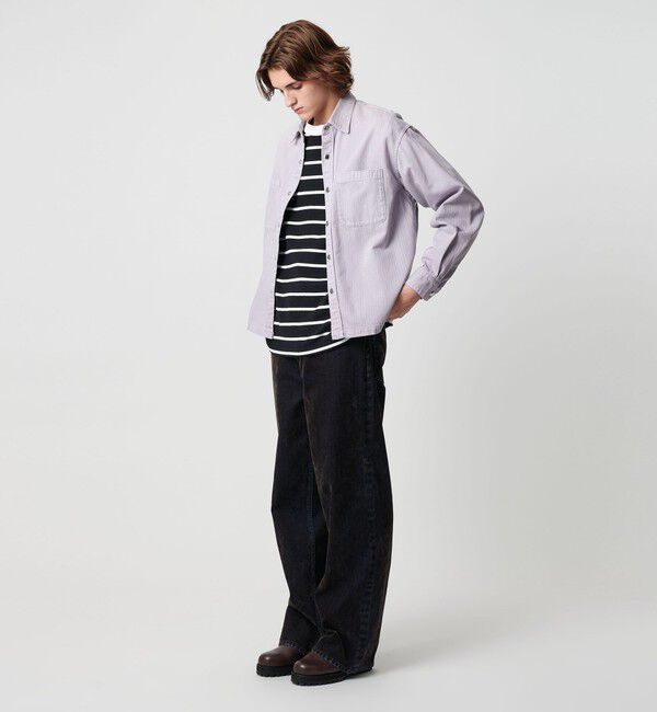 MONKEY TIME「ドビー ヘリンボーン ミリタリー シャツ」|シャツ・ブラウス|