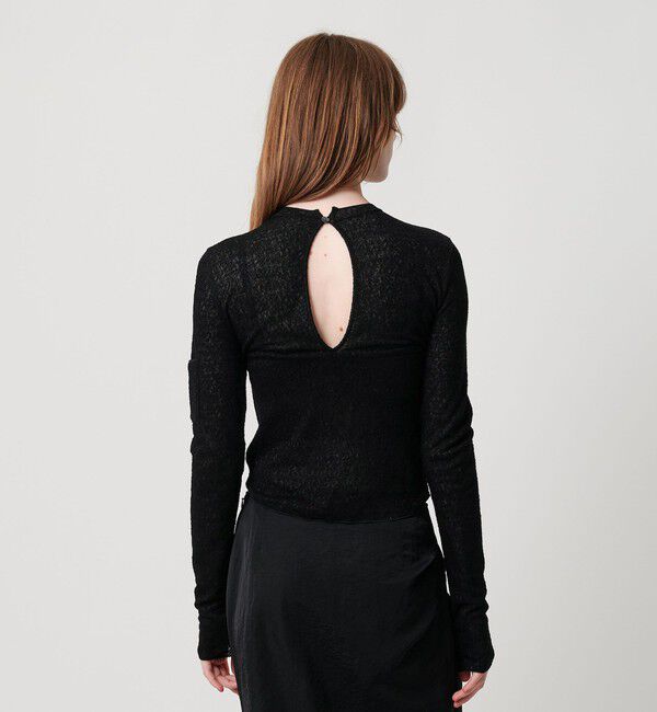 ATTISESSION「＜ATTISESSION＞シアー ジャガード バックオープン プルオーバー トップス 」|その他|