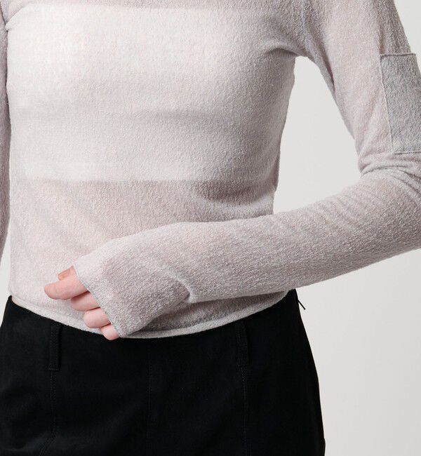 ATTISESSION「＜ATTISESSION＞シアー ジャガード バックオープン プルオーバー トップス 」|その他|