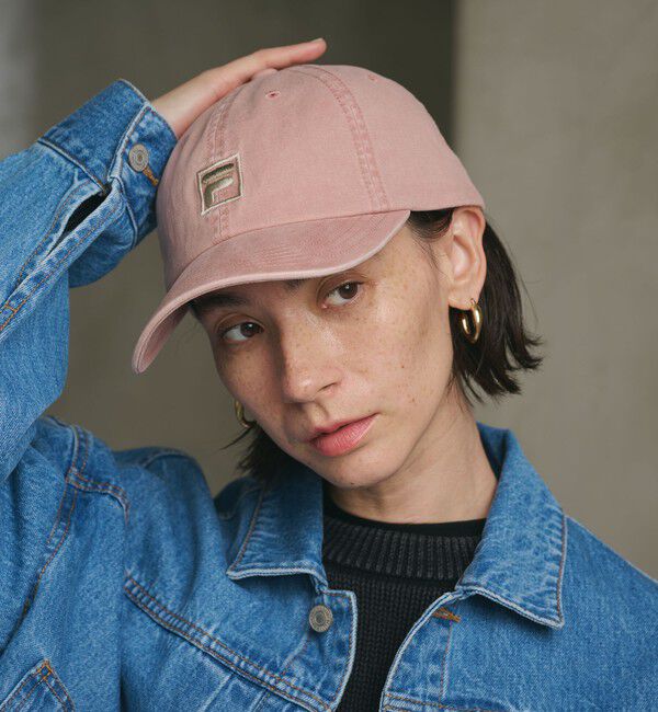 BEAUTY&YOUTH UNITED ARROWS「【別注】＜FILA＞コットン ウォッシュ ロゴ キャップ」|キャップ・キャスケット|LT.PINK