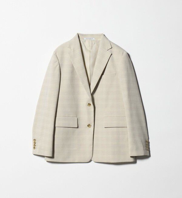 BEAUTY&YOUTH UNITED ARROWS「ポリエステルブレンド チェック テーラードジャケット」|テーラードジャケット|BEIGE