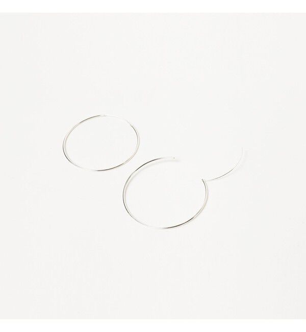Ray BEAMS 「シルバー 6cm フープピアス」|その他|