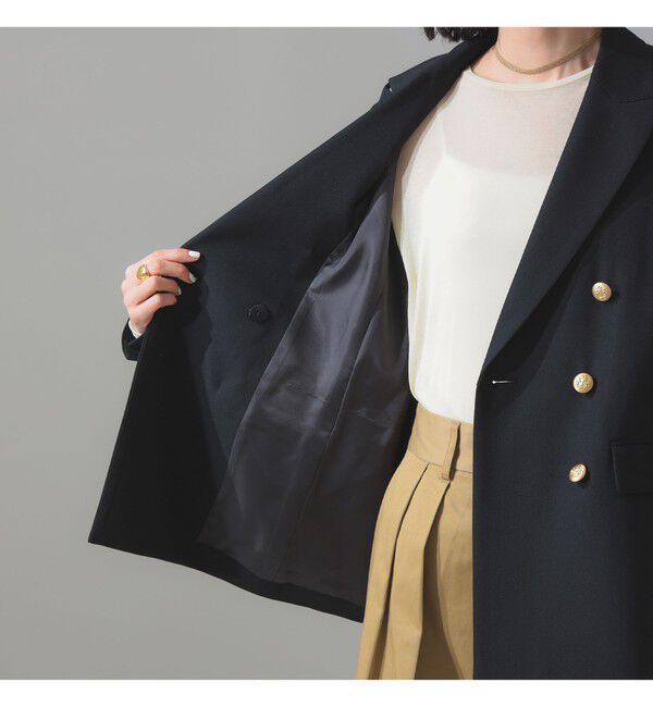 Demi-Luxe BEAMS 「ドライギャバジン ６ボタン ダブルジャケット」|ダッフルコート|