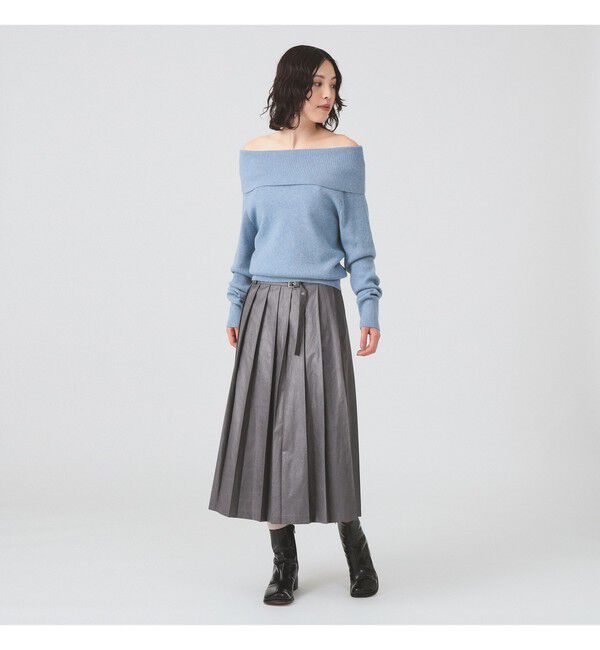 Ray BEAMS 「レザーライクプリーツ スカート」|スカート|