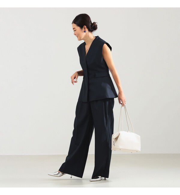 Demi-Luxe BEAMS 「エディター東原妙子 &times; Demi-Luxe BEAMS / ツイル イージー ストレート パンツ」|チノ|