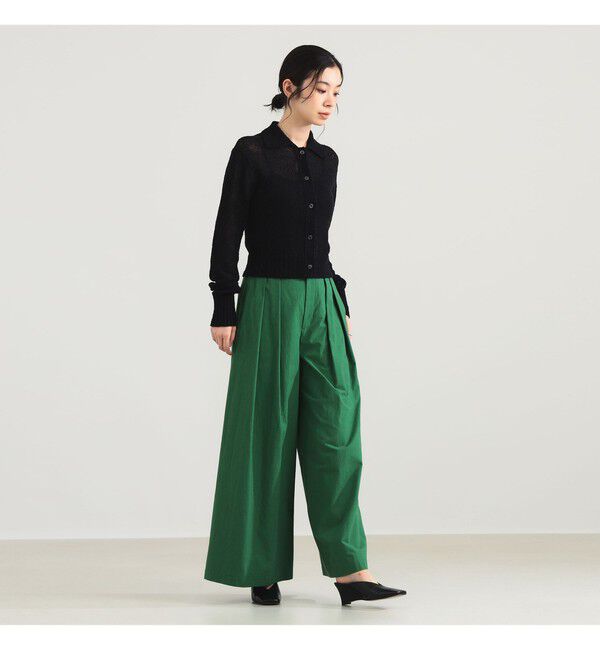 Demi-Luxe BEAMS 「AK+1 / コットン ワイドパンツ」|チノ|