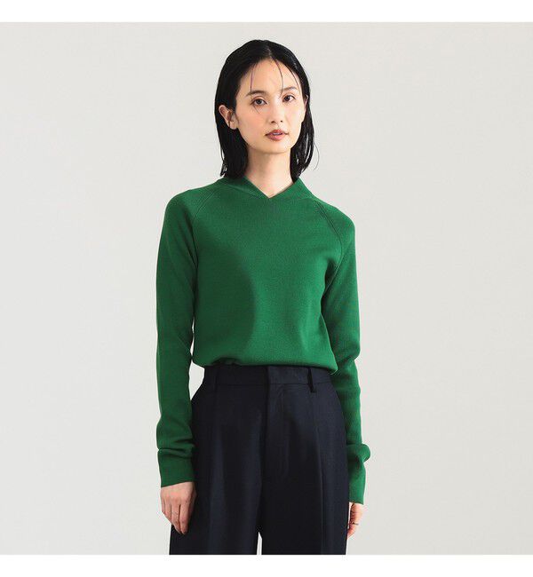 Demi-Luxe BEAMS 「AK+1 / MA-1 リブカラー プルオーバー」|ニット・セーター|