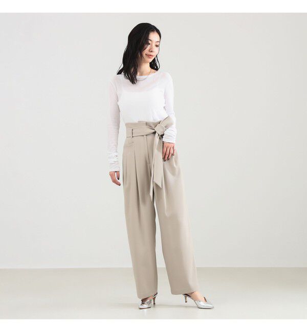 Demi-Luxe BEAMS 「ベルテッド カルゼ パンツ」|チノ|