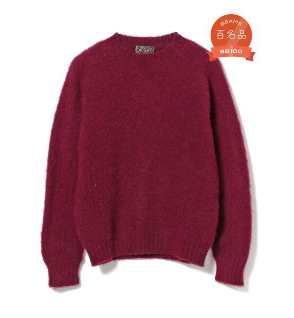 BEAMS「BEAMS PLUS / シェットランド ニット」|ニット・セーター|Bordeaux_Mix_1834