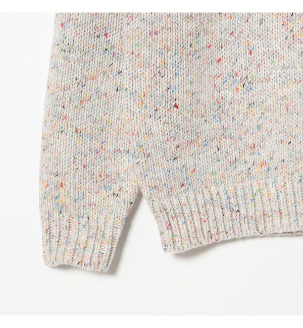 BEAMS「3ゲージ カラーネップ クルーネック ニット」|ニット・セーター|