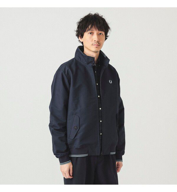 BEAMS「【別注】FRED PERRY / ハリントン?ジャケット 25FW」|ブルゾン・スタジャン|NAVY
