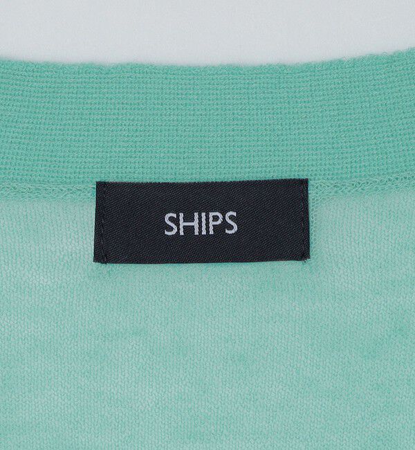 SHIPS「SHIPS: コットン/リネン サマーニット シアー Vカーディガン」|カーディガン|