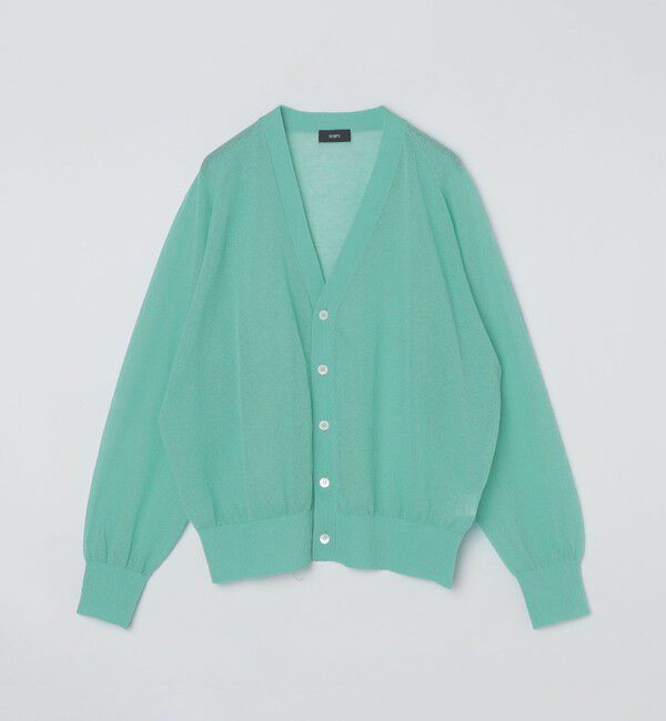 SHIPS「SHIPS: コットン/リネン サマーニット シアー Vカーディガン」|カーディガン|