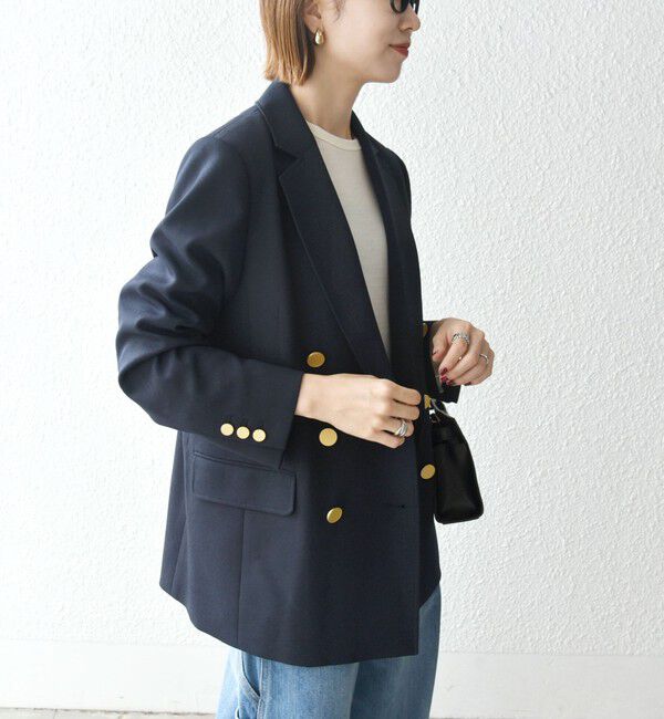 SHIPS any「SHIPS any:〈洗濯機可能〉アイビー ブレザー ダブル ジャケット」|テーラードジャケット|