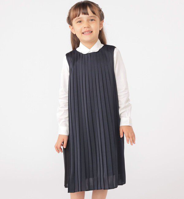 SHIPS KIDS「ARCH&LINE:110～145cm / セレモニー スリーブレス プリーツ ドレス」|ドレス|