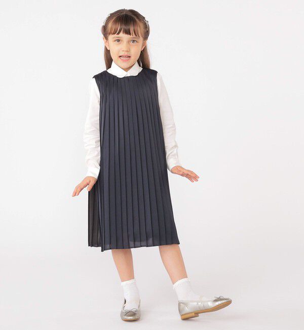 SHIPS KIDS「ARCH&LINE:110～145cm / セレモニー スリーブレス プリーツ ドレス」|ドレス|