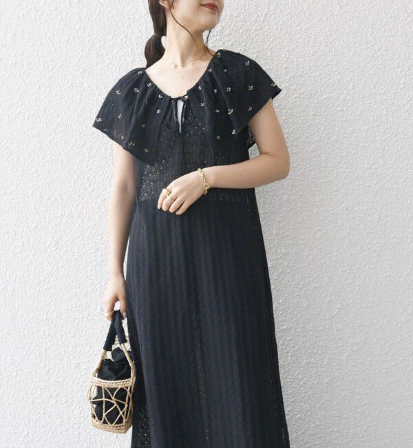 SHIPS any「bon_meur:〈手洗い可能〉ビーズ刺繍 エンブロイダリー ワンピース」|ワンピース|