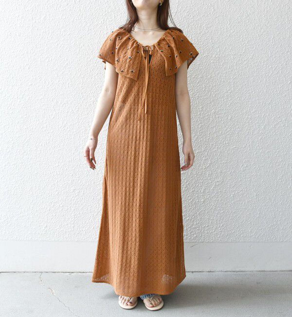 SHIPS any「bon_meur:〈手洗い可能〉ビーズ刺繍 エンブロイダリー ワンピース」|ワンピース|