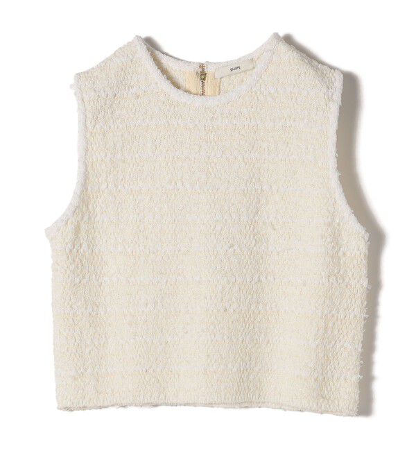 SHIPS for women「〈手洗い可能〉バック ジップ ツイード ベスト」|ベスト・ジレ|