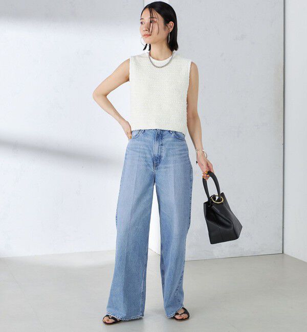 SHIPS for women「〈手洗い可能〉バック ジップ ツイード ベスト」|ベスト・ジレ|